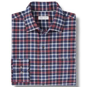 NWT Peter Millar Crown Men’s Gander Cotton Sport Shirt‎ Size Medium M Navy